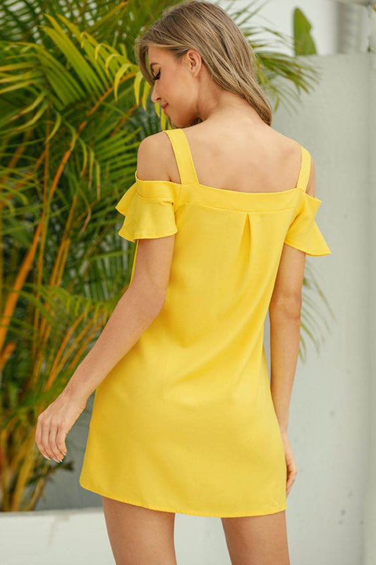 Cold-Shoulder Mini Dress Trendsi 11b9918c4bbe4e16bb019bdf5de1a3ac-Max