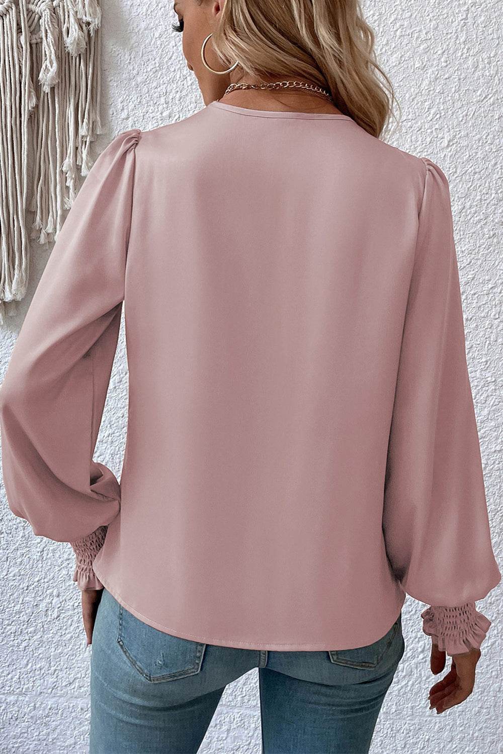 Surplice Neck Lantern Sleeve Blouse Trendsi 11fe7d2a75f341078dc8a1353be16be5-Max