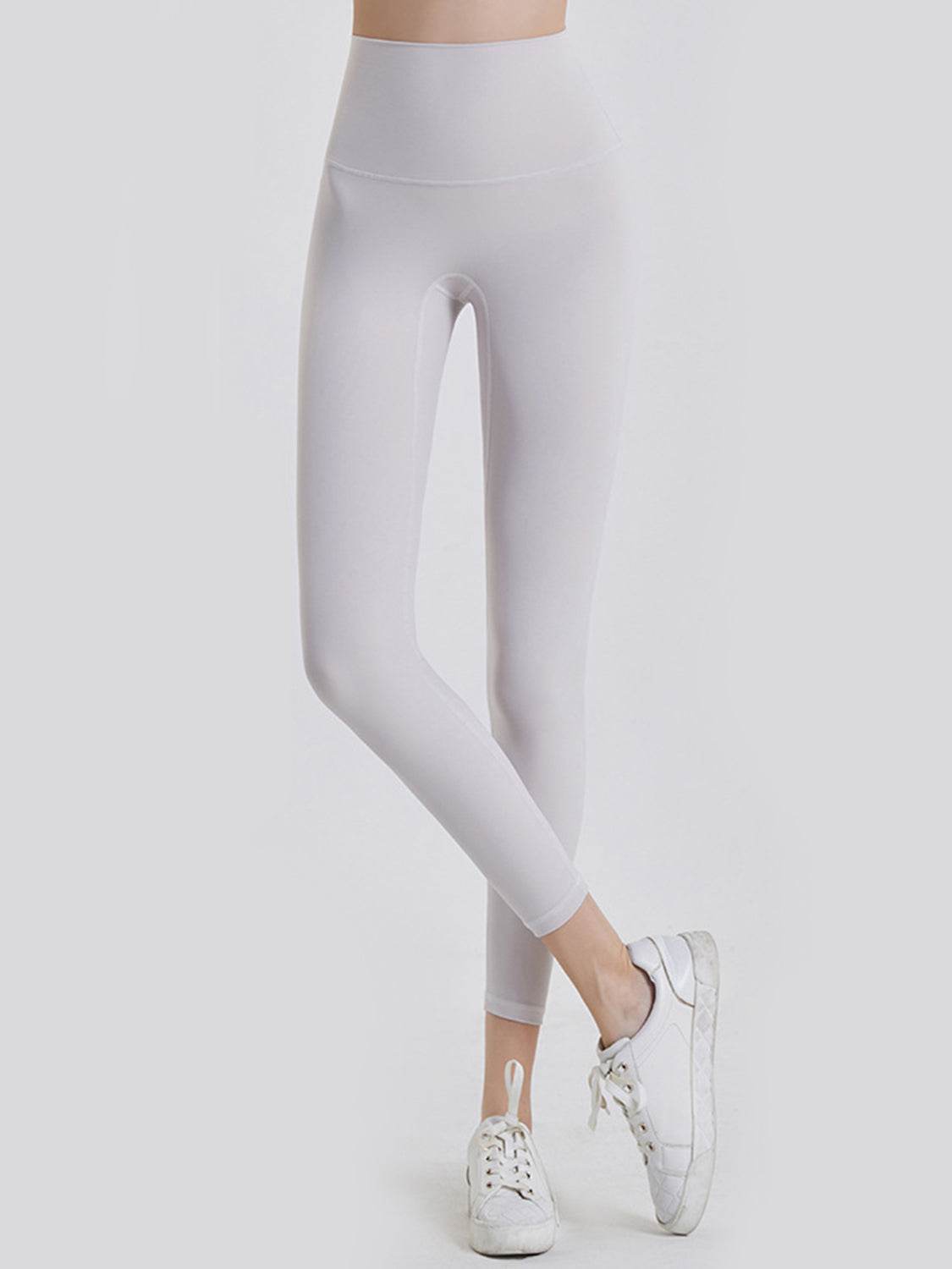 Wide Waistband Sports Leggings White Trendsi 121f26c4e7fd45ec878af9720eee5d63-Max