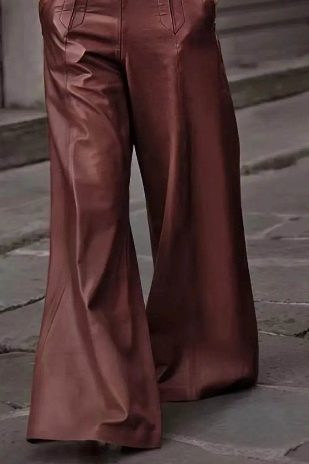 High Waist Wide Flare Pants Trendsi 122950f4-9b50-44ca-a912-3bd10688dfef-Max