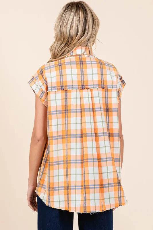 Mittoshop Mineral Wash Plaid Button Down Shirt Trendsi 1232dcab-8ac9-448c-8eac-550c14f96def-Max