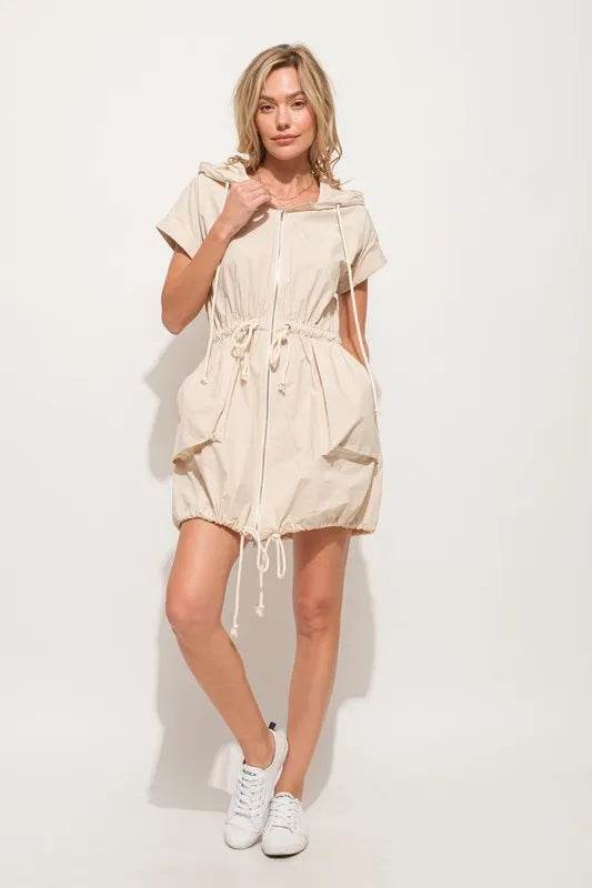 And The Why Short Sleeve String Details Hooded Mini Dress Trendsi 12560b3c7e1d4667bd856bc40d270e93-Max-Origin