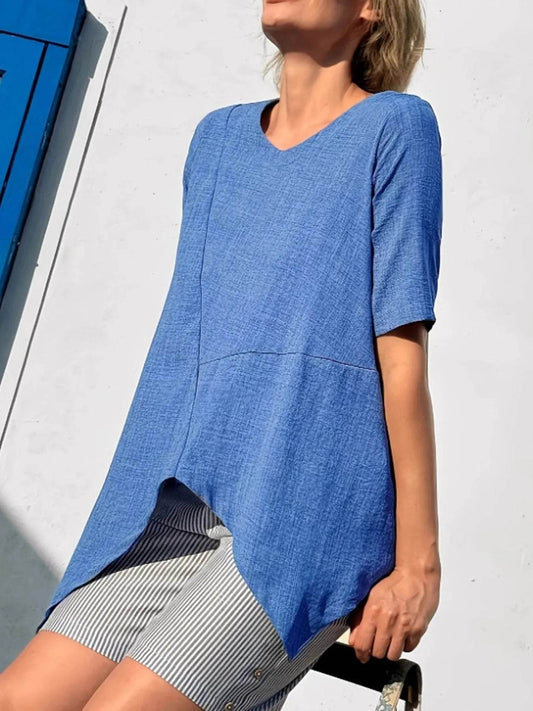 Asymmetric Hem Relaxed Fit T-Shirt Trendsi 12a0be65-1285-47c0-934f-9d4e5c179ad1-Max-Origin