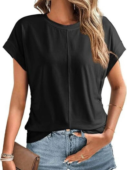 Round Neck Short Sleeve T-Shirt Black Trendsi 12c1b63eaf804dc4bac0d9ed7d31e138-Max-Origin