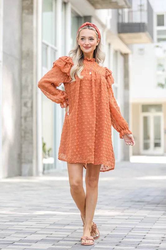 And The Why Lovely Ruffle Shoulder with Textured Woven Dress Trendsi 13815c451caf4f11a0402c549eae48e6-Max-Origin