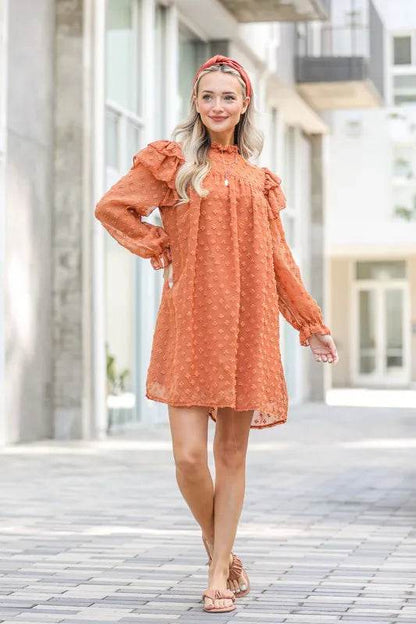 And The Why Lovely Ruffle Shoulder with Textured Woven Dress Trendsi 13815c451caf4f11a0402c549eae48e6-Max-Origin