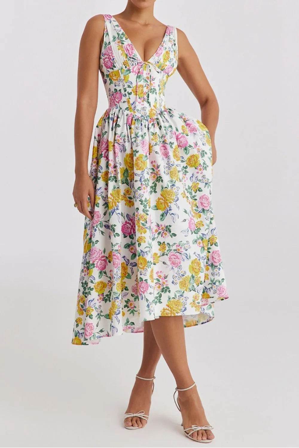 Floral V-Neck Sleeveless Midi Dress with Pockets Trendsi 138678e1-b32b-441e-ad01-5b702ba7d1df-Max-Origin