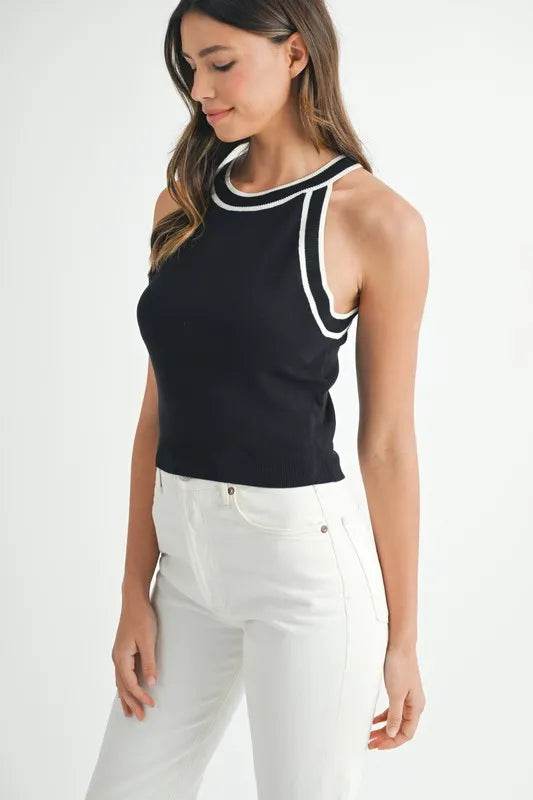 MABLE Contrast Trim Grecian Neck Cropped Tank Trendsi 13ce4d52607547178607539a2e8919ef-Max-Origin