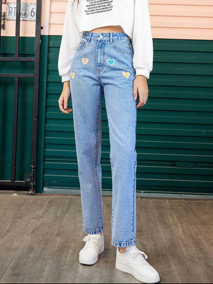 Heart Straight Leg Jeans with Pockets Trendsi 14478ac2-cfe8-4fd8-a77b-0d62fabd0c91-Max