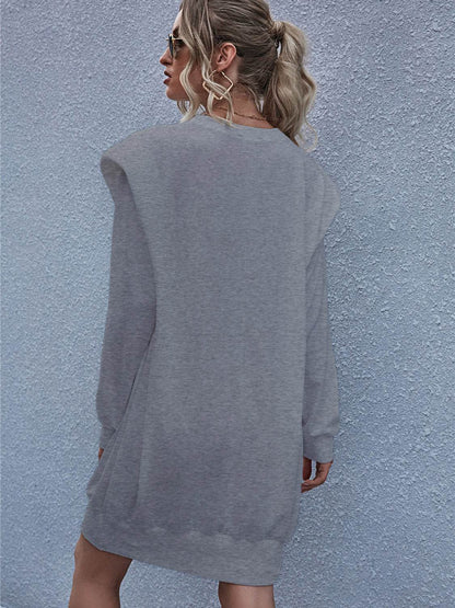 Round Neck Long Sleeve Mini Dress Trendsi 14e34576f96745859cb89327a2869f47-Max