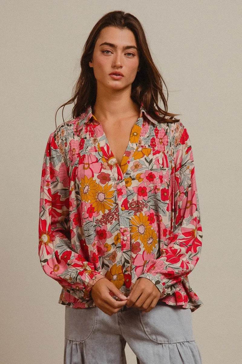BiBi Woven Floral Printed Shirt Top Trendsi 15083d5da1f04d92b5aab0ae43aa2a10-Max-Origin