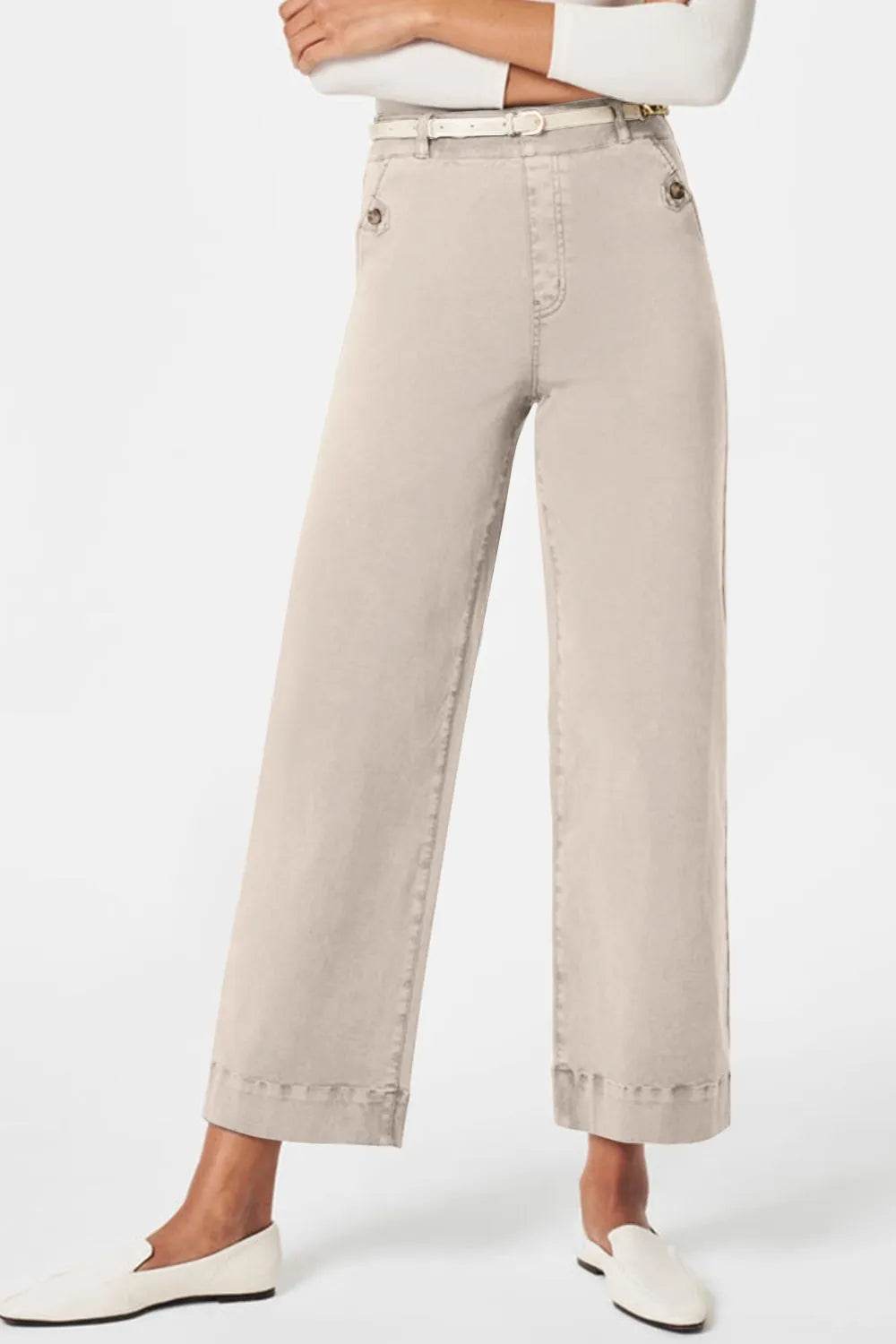 High Waist Jeans with Pockets Tan Trendsi 151a736b-73ae-4bf7-b863-4284a1bc7228-Max