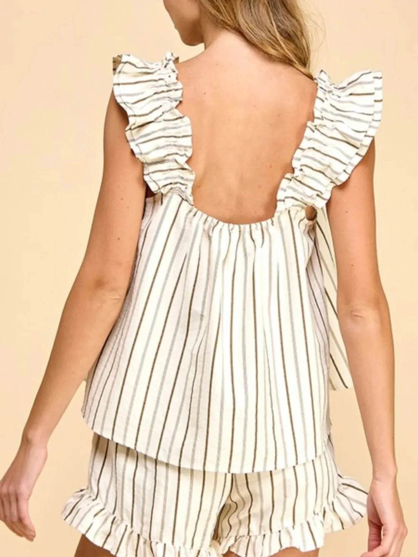 Ruffled Striped Tank and Shorts Set Trendsi 152e8863-dde5-4520-8e04-dc77ef09bdc5-Max-Origin