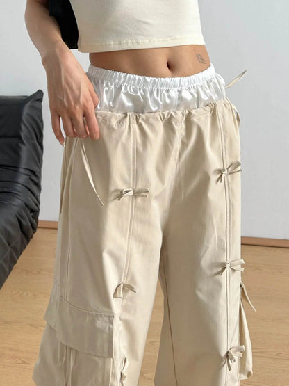 Bow Elastic Waist Cargo Pants Trendsi 153413b4-01bf-4867-92e0-e0bd48208241-Max-Origin