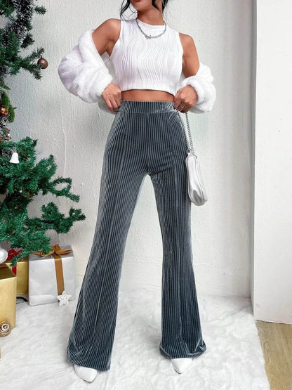 High Waist Flare Pants Trendsi 1554292d-f400-4fe3-ba43-e2d9bf75574c-Max
