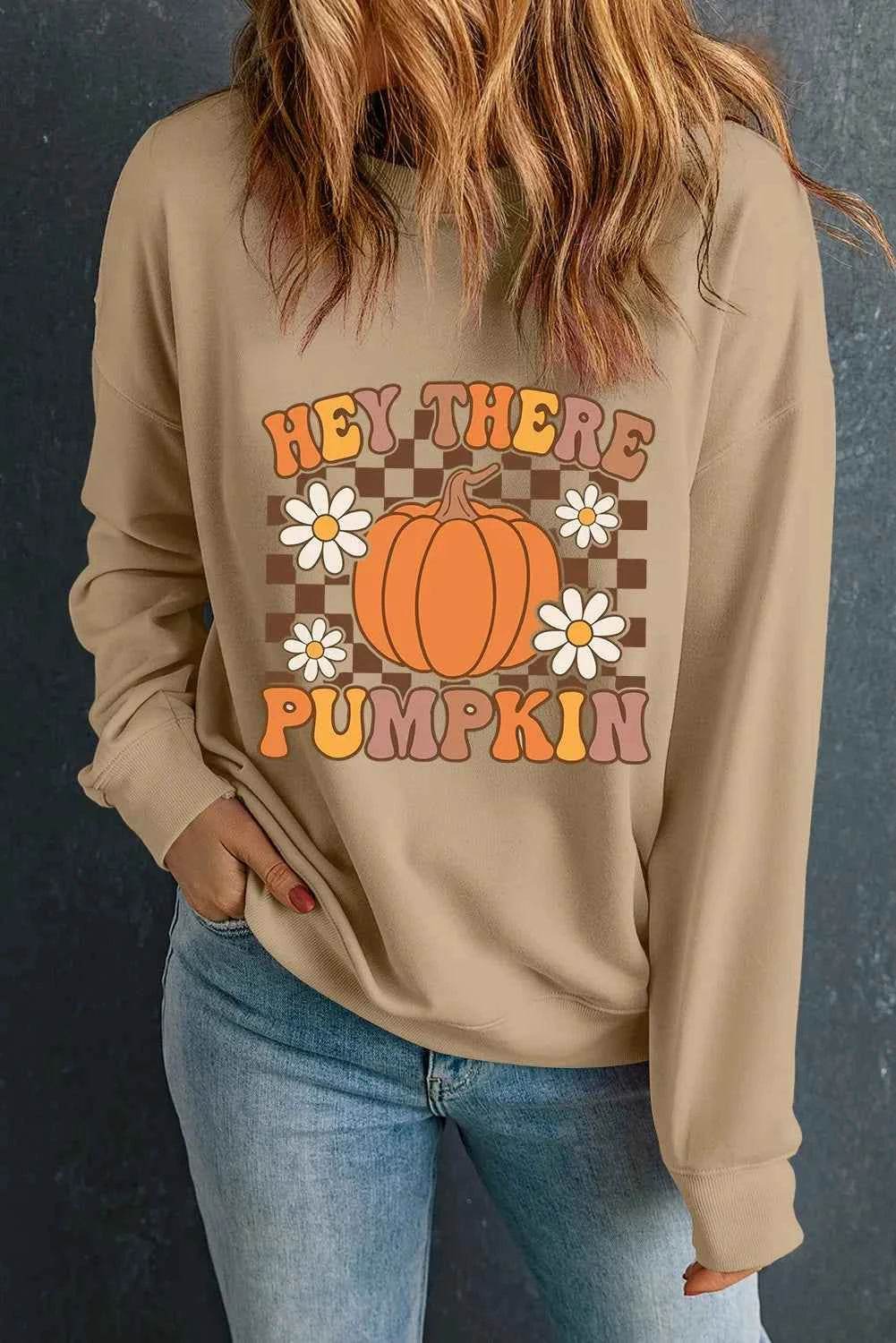 Pumpkin Graphic Long Sleeve Sweatshirt Trendsi 158f9b9f-132b-404d-94cf-96fa6988a006-Max