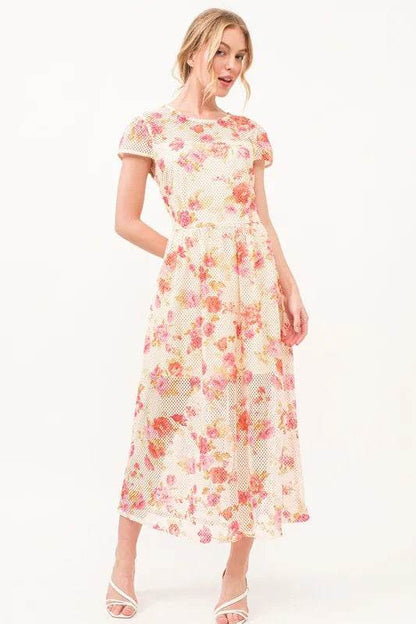 And The Why Fish-Net Floral Printed Midi Dress Multi Trendsi 15d7555faf7445e2a8d006cbd17e76af-Max-Origin