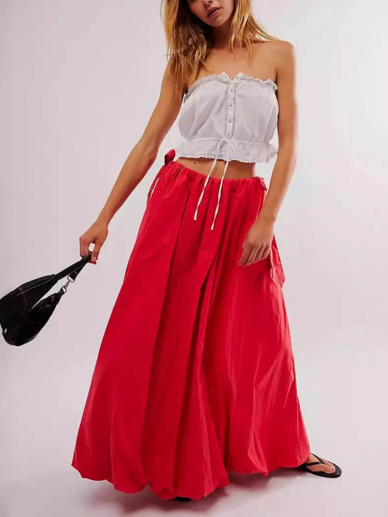 Side Bow Maxi Skirt with Pockets Deep Red Trendsi 15da52c9626d4b44857adbd90620b2a2-Max-Origin