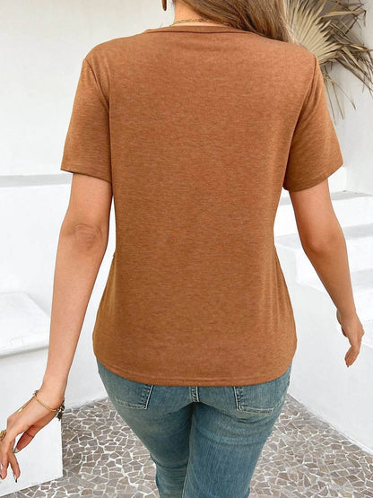 Cross Line Detail Round Neck T-Shirt Trendsi 15e11034f0fa4ba88f3733f7d2a2d340-Max-Origin