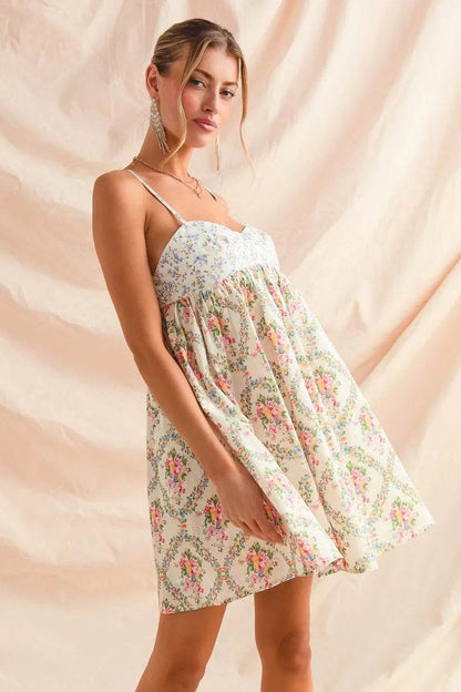 SO ME Mixed Floral Print Sleeveless Mini Dress Trendsi 160a68df78f047baa099c47c04570f1e-Max-Origin