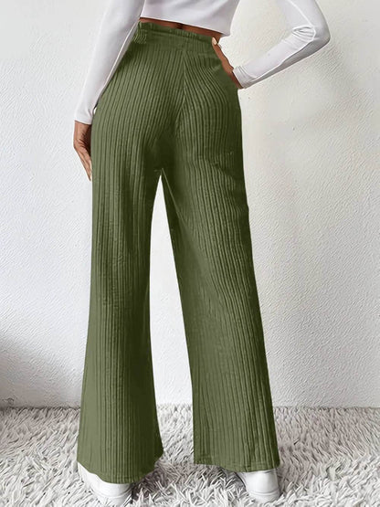 Ribbed High Waist Pants Trendsi 1698a790-a4f9-4711-b9c6-b76e4b3d88b1-Max