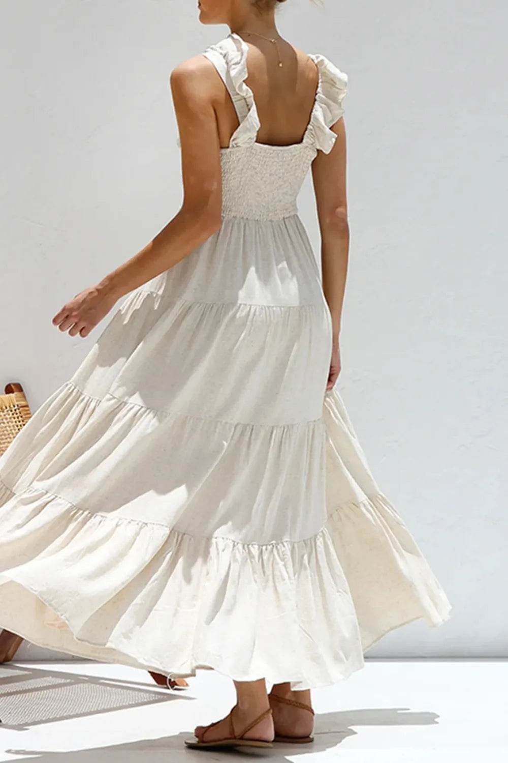 Ruffled V-Neck Tiered Dress Trendsi 16a404c0-281d-44dd-80fe-cee11308c059-Max-Origin