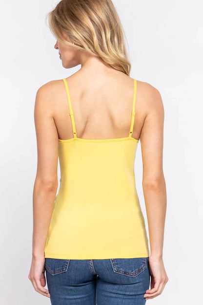 ACTIVE BASIC Adjustable Spaghetti Strap Round Neck Cami Trendsi 16d09a80-5e1e-4c7d-89b5-5f063957188f-Max