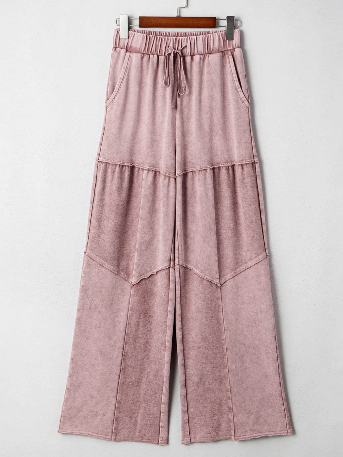 Mineral Wash Tiered Wide Leg Patchwork Drawstring Pants Trendsi 17256192f4fe4a3f855d20168661d9dd-Max-Origin