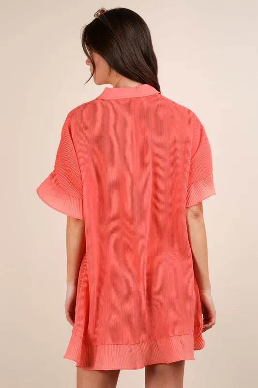 VERY J Pleated Detail Button Down Mini Dress Trendsi 17939a64b22446a29c736597f25453c0-Max-Origin_540b3151-c79e-4d14-a3da-69c69516db18