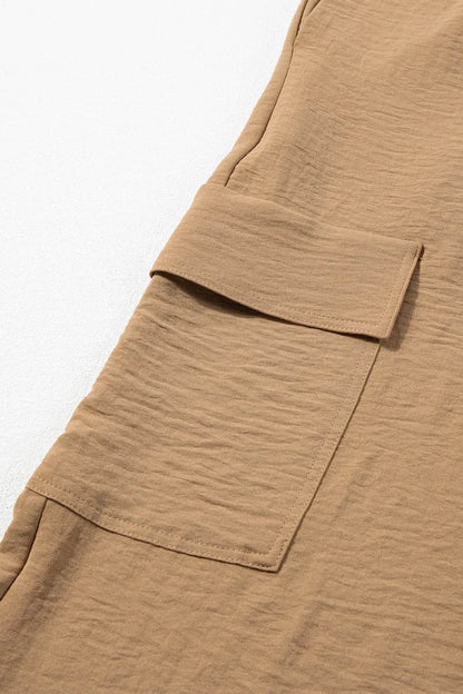 Drawstring Frilled Waist Wide Leg Utility Trousers Trendsi 17aea301-2128-44a4-9a11-12d827c1726b-Max-Origin