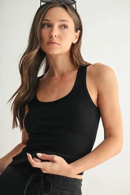 MONO B Slim Fit Scoop Neck Tank BLACK Trendsi 17dd1b940b194996b4e399467cd25224-Max-Origin