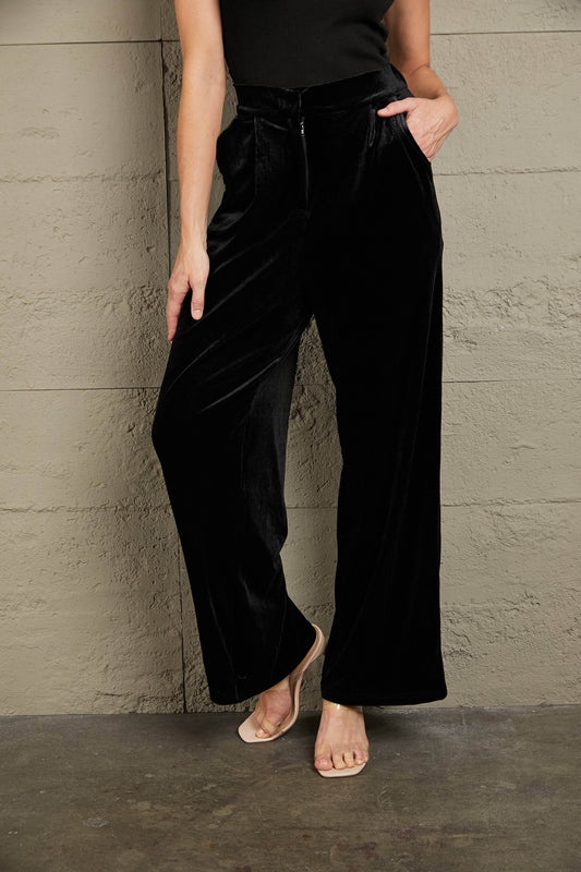 Loose Fit High Waist Long Pants with Pockets Black Trendsi 1822f3f2a88a4eea90cbad4c0191844f-Max