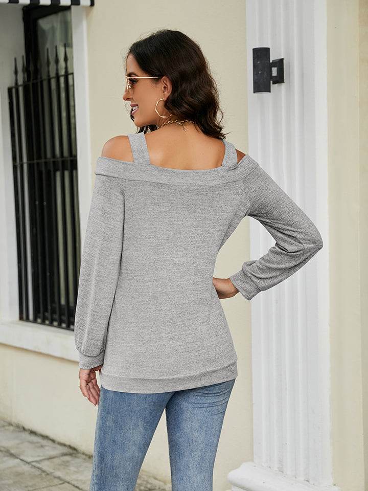 Cold Shoulder Cutout Square Neck Blouse Trendsi 184253fe44324267a4cfd5a8df38507f-Max