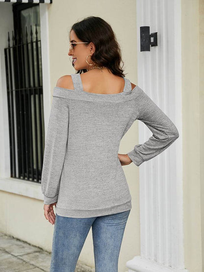 Cold Shoulder Cutout Square Neck Blouse Trendsi 184253fe44324267a4cfd5a8df38507f-Max