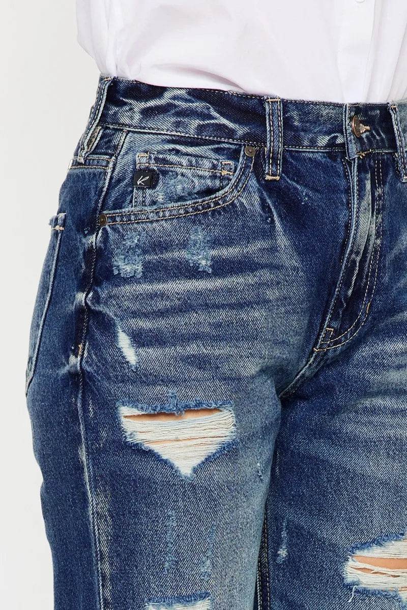 Kancan High Rise Distressed Mom Fit Jeans Trendsi 18f73745cb1048139a3100e4d0960849-Max-Origin