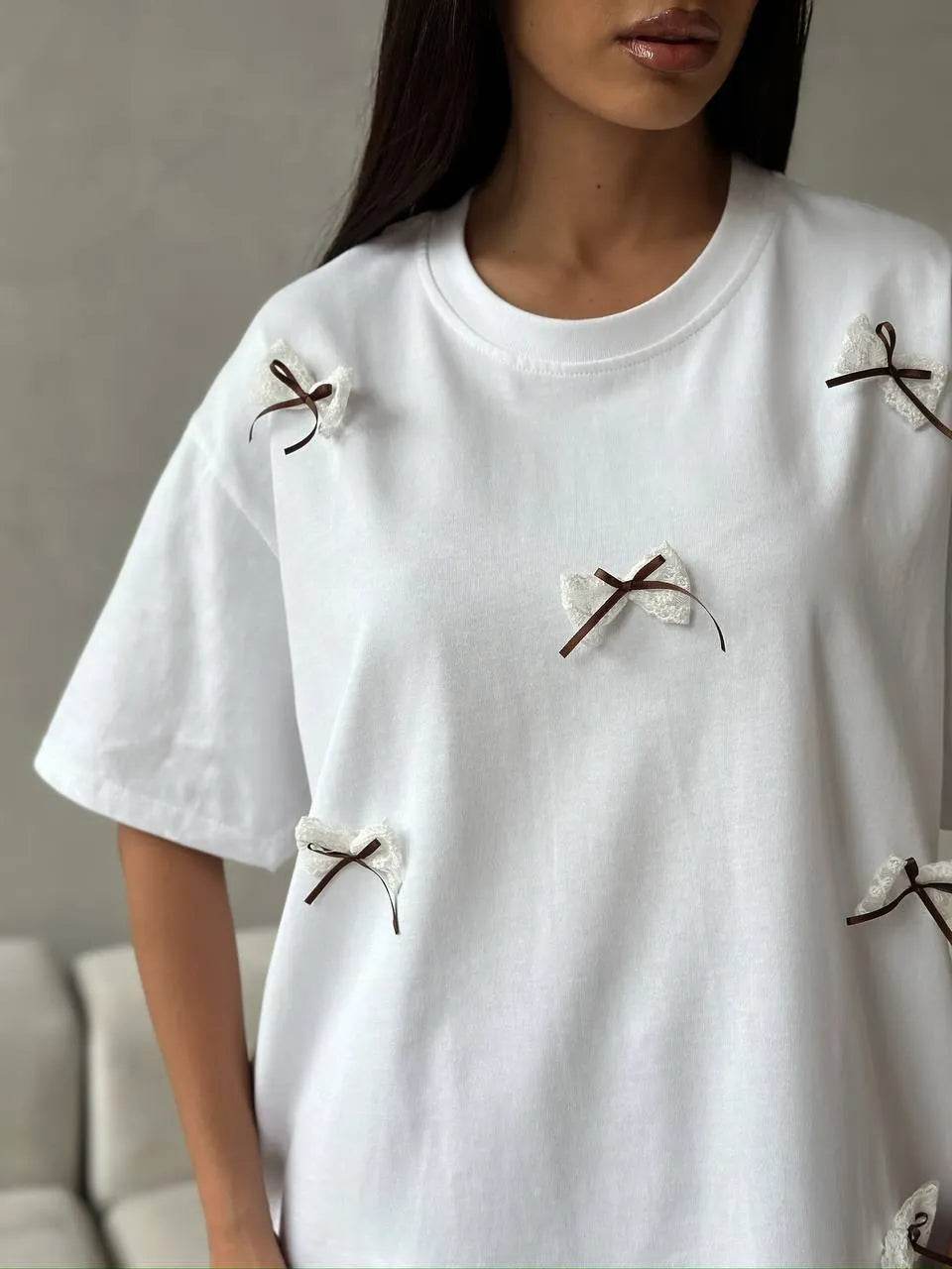 Bow Round Neck Oversized T-Shirt White Trendsi 1901cbf1-7235-4872-8208-9291e3f8cbc1-Max-Origin