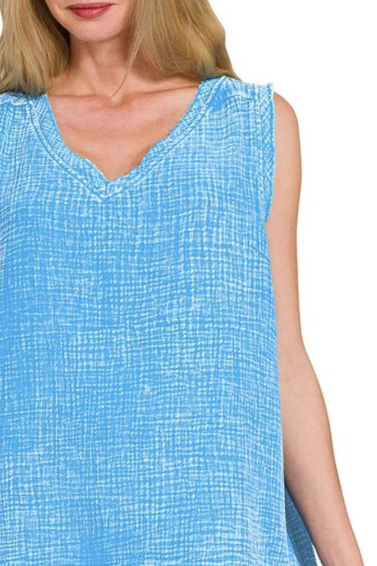 Zenana Double Gauze Raw Edge Acid Washed Tank Trendsi 194d867c-9b7e-47ba-a142-3de916bf3527-Max-Origin