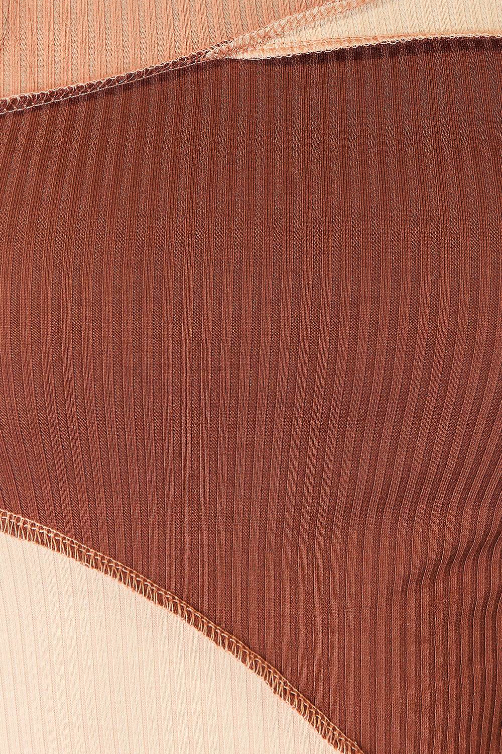 Double Take Color Block Exposed Seam Long Sleeve Top Trendsi 19c9e17982e24bfd9b2f61fcd85eb684-Max
