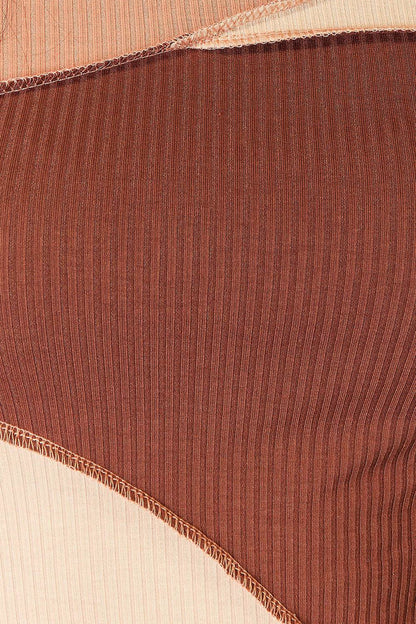 Double Take Color Block Exposed Seam Long Sleeve Top Trendsi 19c9e17982e24bfd9b2f61fcd85eb684-Max