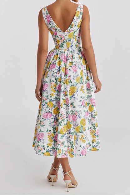Floral V-Neck Sleeveless Midi Dress with Pockets Trendsi 19c9f791-4268-4b67-9c8e-5fd8d7d26da0-Max-Origin