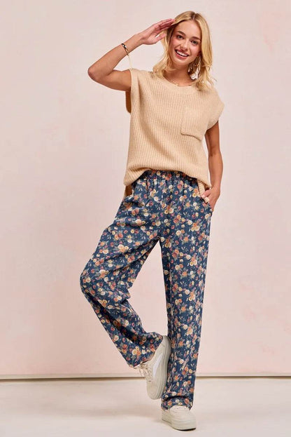 BiBi Washed Floral Print Wide Leg Jeans Trendsi 19cd8fd263ed45a894748d0ca2dd1ede-Max-Origin
