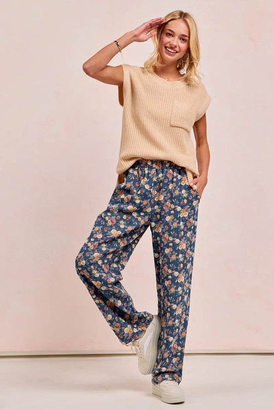 BiBi Washed Floral Print Wide Leg Jeans Trendsi 19cd8fd263ed45a894748d0ca2dd1ede-Max-Origin