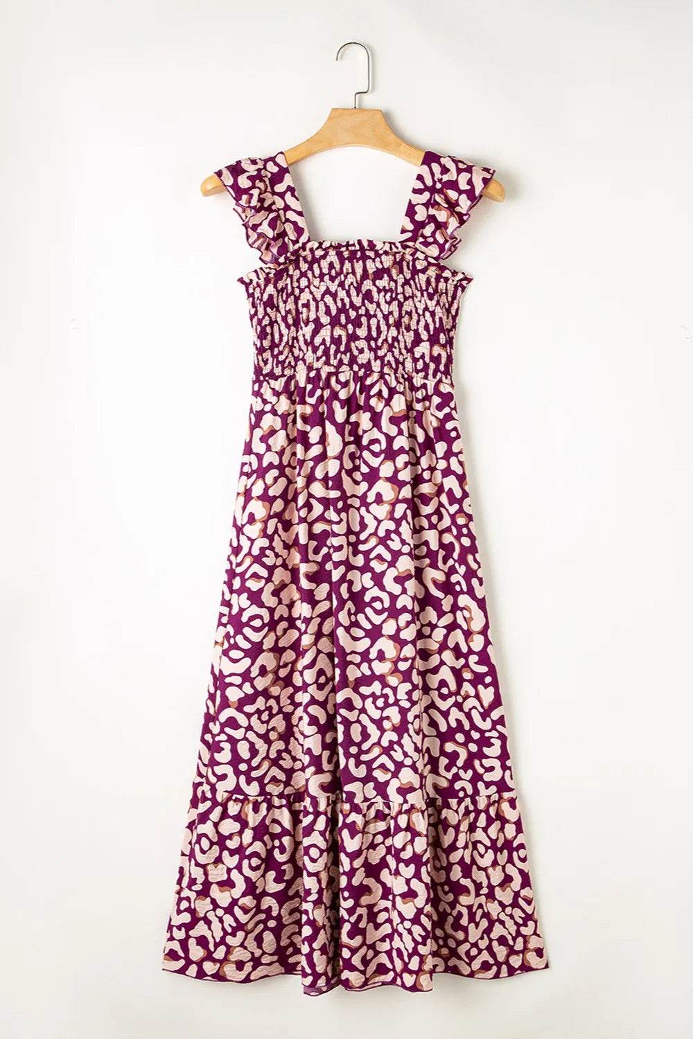 Ruffled Printed Wide Strap Dress Trendsi 19d4230b-a6e1-4bee-b432-dca920ab8042-Max