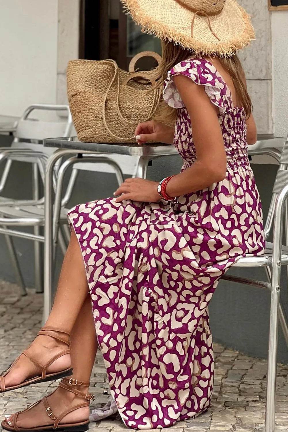 Ruffled Printed Wide Strap Dress Trendsi 1a32e071-3c01-45cd-9622-0f2afe18ed66-Max