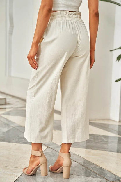 Drawstring Paperbag Waist Wide Leg Pants Trendsi 1a436f4e-5799-4912-aa06-2c54c33f1969-Max