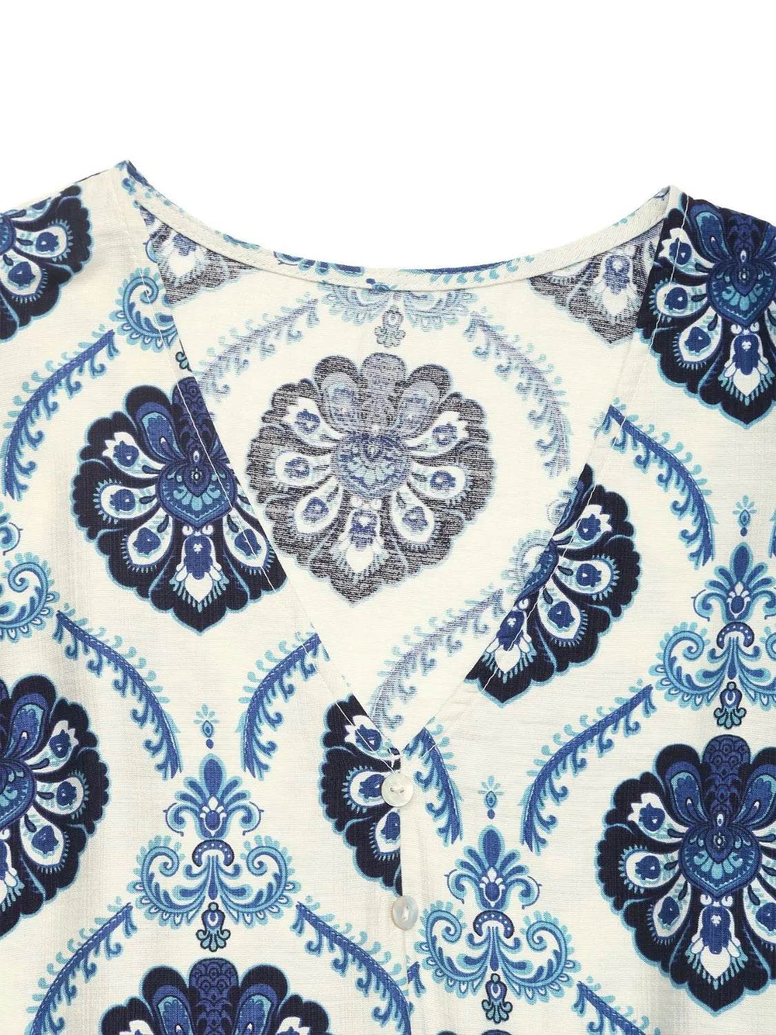 Printed V-Neck Cap Sleeve Dress Trendsi 1a613a89-ae0a-4a3b-afb4-ea5e0d9368f4-Max-Origin