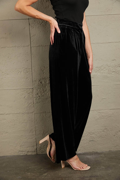 Loose Fit High Waist Long Pants with Pockets Trendsi 1a90df0e7cf0406c8611435c5809bcf2-Max