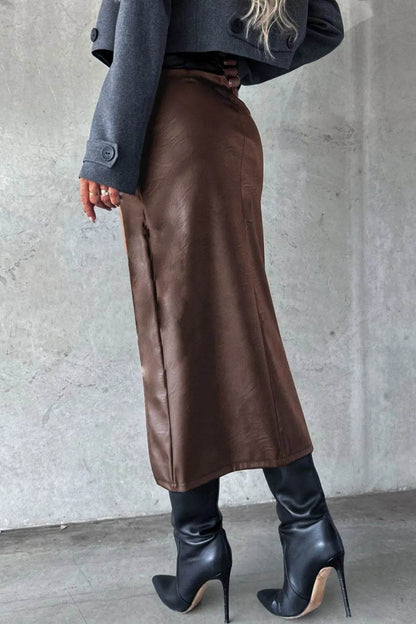 Slit Midi Skirt with Pockets Trendsi 1ac8bec7-1449-466c-9b3b-deb90324d3af-Max