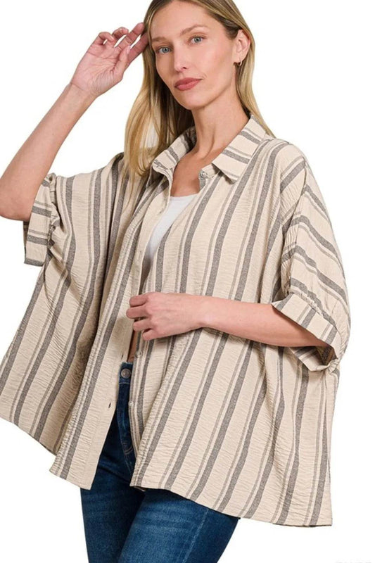 Zenana Woven Yarn-Dye Stripe Oversized Button Down Shirt Trendsi 1b5dc87a-15a7-408b-b1b9-f7ac8cfe7942-Max-Origin