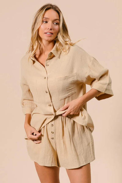 BiBi Crinkle Gauze Shirt and Short Set Trendsi 1bf6735e15b540e7aa098322aa00fa83-Max-Origin